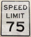 6ft SST Speed Limit 75 MPH Reflective Sign