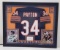 Celebrity Appearances Certified Walter Payton Autographed Index Card Framed and Matted