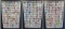 3 Topps 1987 Football Trading Cards Uncut Sheets, Complete Set
