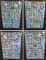 4 Topps 1990 Football Trading Cards Uncut Sheets, 528 Cards, HOFÕs, Rookies