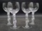 (4) Bayel Bacchante Frosted Nude Stem Water Goblets