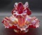 Fenton 3 Horn Iridescent Plum Hobnail Epergne