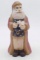 Fenton Art Glass Patriotic Santa Claus with Kitten