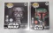 2 Star Wars Funko Pop 18Ó Darth Vader and Boba Fett  Figures