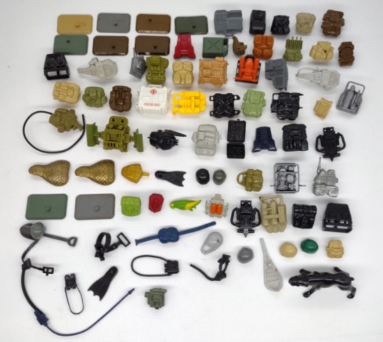 Large Lot of 1980s Hasbro G.I. Joe 3.75in ARAH Action Figure Accessories