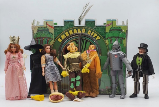 1974 Wizard of Oz Mego Figure Set and Mego Emerald City Playset.
