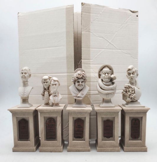 Disney Parks Haunted Mansion Pillar Bust Set.