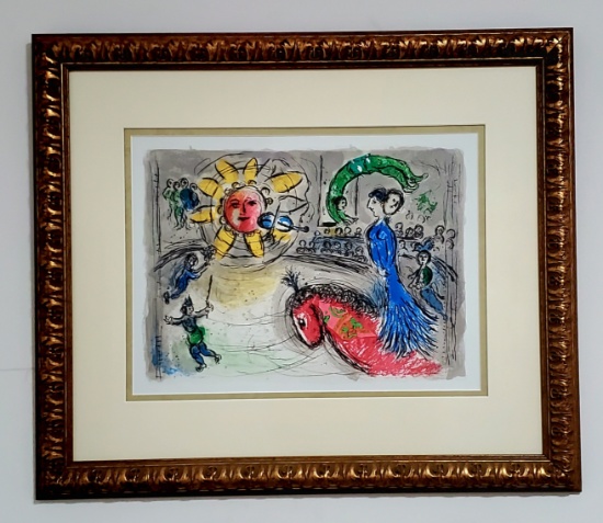 Marc Chagall ÒThe CircusÓ Original Lithograph from Derrire Le Miroir Book.