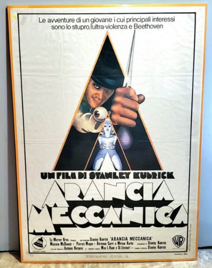 1972 Original Poster "A Clockwork Orange" French Arancia Meccanica Kubrick Framed Movie Poster