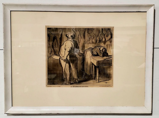 Honore Victorin Daumier ÒThe Despair of the ButcherÓ Lithograph Print