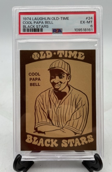 Graded 1974 Laughlin Old Time Black Stars #24 Cool Papa Bell EX-MT 6 Set Break