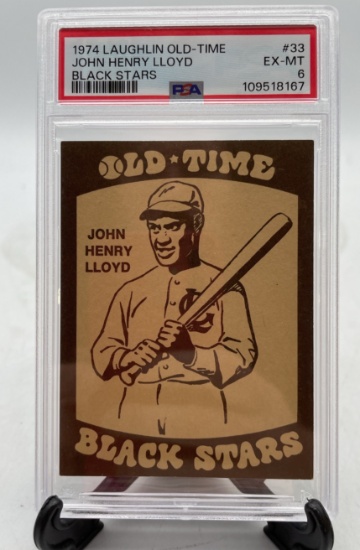 Graded 1974 Laughlin Old Time Black Stars #33 John Henry LLoyd EX-MT 6 Set Break
