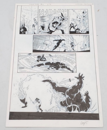 Cam Smith Spiderman Scarlet Spider #4 P.14 Original Art Signed on bottom of page