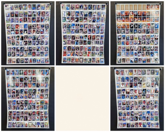5 Upper Deck 1989 Baseball Trading Cards Uncut Sheets Griffey Jr. & Randy Johnson