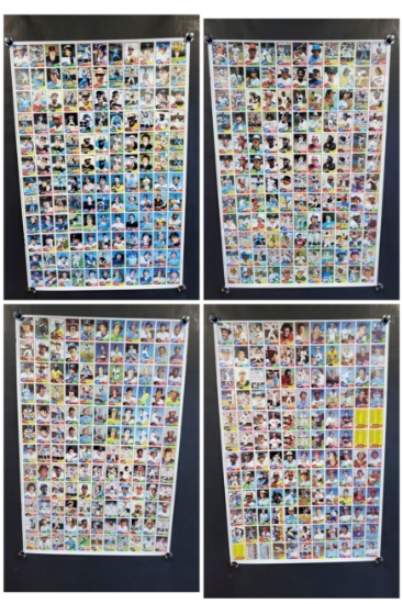 4 Topps 1981 Baseball Trading Cards Uncut Sheets 528 Cards with Lots of HOFÕs