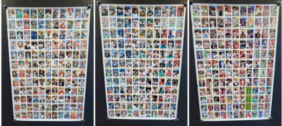 3 Topps 1987 Football Trading Cards Uncut Sheets, Complete Set