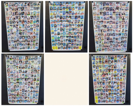 5 Topps 1985 Baseball Trading Cards Uncut Sheets, 660 Cards with Lots of HOFÕs