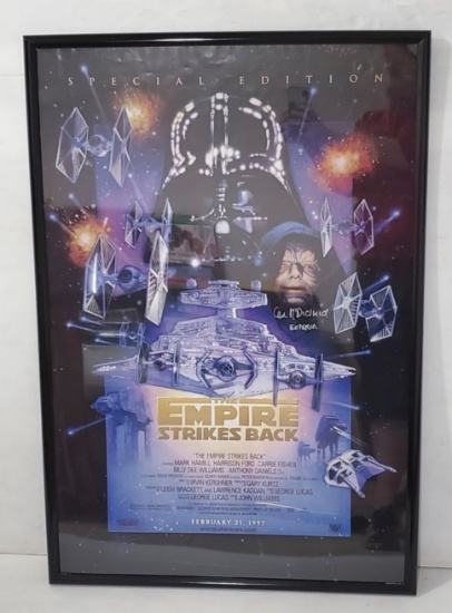 Star Wars Emperor Palpatine Ian McDiarmid Autographed Framed Poster
