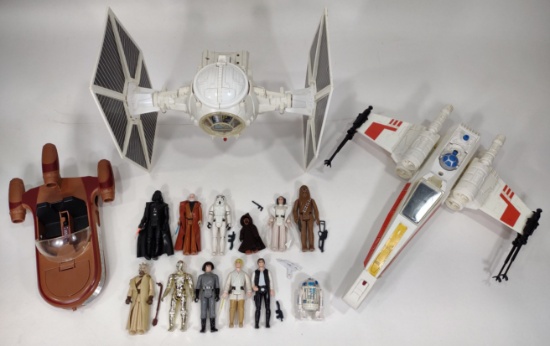 1970s Kenner Star Wars Action Figure Lot w/ Vehicles