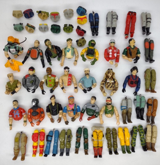 Lot of 1980s Hasbro G.I. Joe 3.75in ARAH Action Figure Parts
