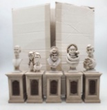 Disney Parks Haunted Mansion Pillar Bust Set.