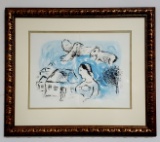 Marc Chagall ÒComposition in BlueÓ Original Lithograph from Derrire Le Miroir Book.
