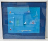 Jill Terranova 1986 Framed Pastel Abstract