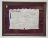 Antique Handwritten Indentured Servant Contract on Parchment with Wax Seal to John Little 28Ó x 21Ó