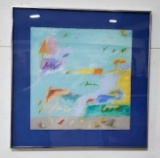 1986 Jill Terranova 1986 Framed Pastel Abstract