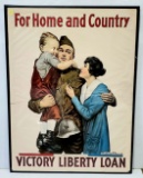 Original WW1 Alfred Orr Victory Liberty Loan For Home and Country Poster
