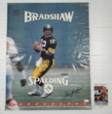 Terry Bradshaw Signed Pittsburgh Steelers Spaulding Advertisement JSA Authenticated