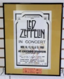 1980 Chicago Stadium LED Zeppelin Ticket and Poster .