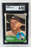 Graded 1963 Mickey Mantle Topps Baseball Card VG-EX+ 4.5