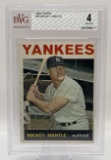 Graded 1964 Mickey Mantle Topps Baseball Card VG-EX 4