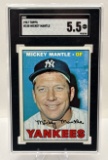 Graded 1967 Mickey Mantle Topps Baseball Card EX+ 5.5
