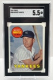 Graded 1969 Mickey Mantle Topps Game Baseball Card EX+ 5.5