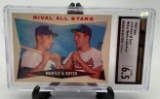 Graded 1960 Mickey Mantle Topps Rival All Star Baseball Card EX/MN+ 6.5