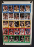 1985 Star Basketball 5Óx7ÓTeam Cards Uncut Sheet Featuring Michael Jordan