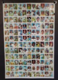 1978 Topps Baseball Trading Cards Uncut Sheet Featuring 132 Cards