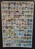 1977 Topps Baseball Trading Cards Uncut Sheet Featuring 132 Cards