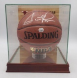 Scottie Pippin Autographed Basketball Authenticated by Fanatics Authentic.