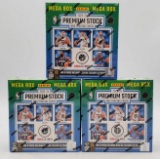 3 Sealed Panini 2023-24 Prizm Premium Stock Basketball Mega Box Autographs, High Voltage, Retro Net