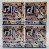 4 Sealed Panini 2024-25 Donruss Basketball Mega Box Blue Cracked Ice, Fadeaway, Playmakers Insert Ca