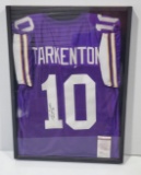 JSA Authentic Fran Tarkenton Autograph Framed Jersey HOF 86