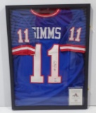 PSA Authentic Phil Simms Autograph Framed Jersey