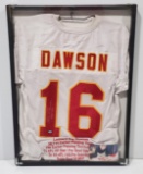 BrennansSports Authentic Len Dawson Autograph Framed Jersey HOF 87