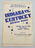 Larry Bird 1974 Indiana vs Kentucky All Star High School Basketball Game Program