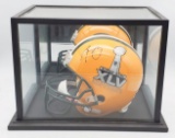 Mounted Memories Authentic Aaron Rogers Autograph Super Bowl XLV Helmet numbered 214/500