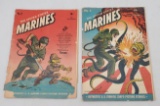 1944 WW2 The United States Marines #2 and #3 Golden Age Comic Books