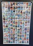 1984 Topps Football Trading Cards Uncut Sheet Featuring 132 Cards